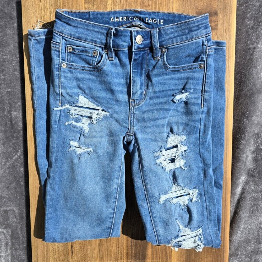 American Eagle Hi-Rise Jegging Jeans - Size 00 Regular